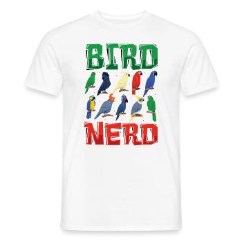 Observation des oiseaux Nerd - T-shirt homme - blanc - Devant - AI Model Male 178 dark (178cm)
