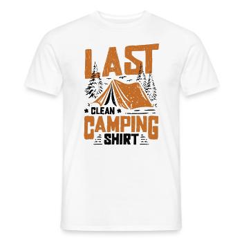 Drôle de câpre, dernier camping propre. - T-shirt homme - blanc - Devant - AI Model Male 178 dark (178cm)