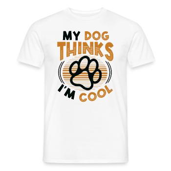Mon chien pense que je suis cool. - T-shirt homme - blanc - Devant - AI Model Male 178 dark (178cm)