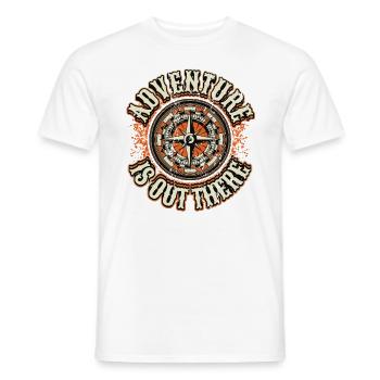 Abenteuer ist da draußen. - Männer T-Shirt - Weiß - Vorne - AI Model Male 178 dark (178cm)