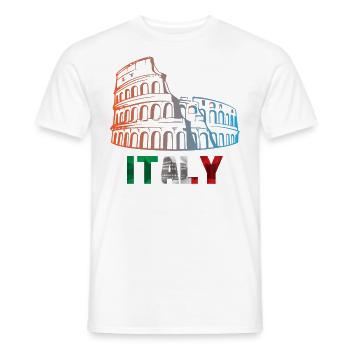 Rom Roma Italien T-Shirt Urlaub - Männer T-Shirt - Weiß - Vorne - AI Model Male 178 dark (178cm)
