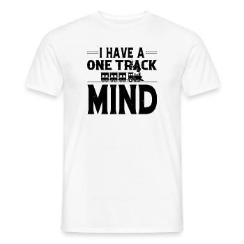 Modellbahn Zug Lokomotiven Geschenk - Männer T-Shirt - Weiß - Vorne - AI Model Male 178 dark (178cm)