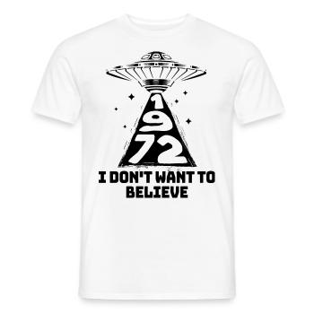 Soucoupe Volante Vintage 1972 50 Ans Anniversaire - T-shirt homme - blanc - Devant - AI Model Male 178 dark (178cm)