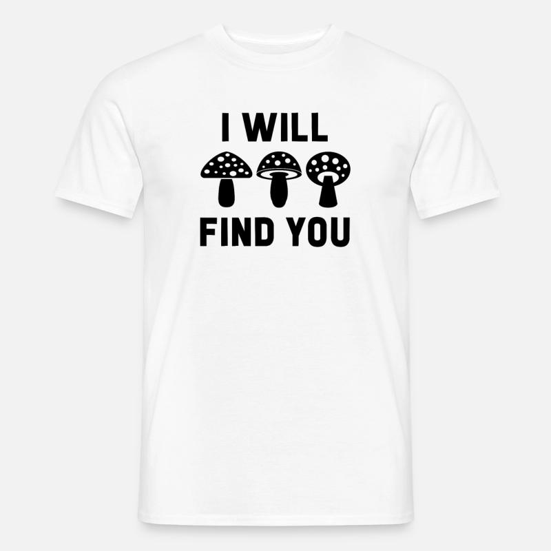 Pilzsammler Pilzsucher Geschenkidee - Männer T-Shirt - Weiß
