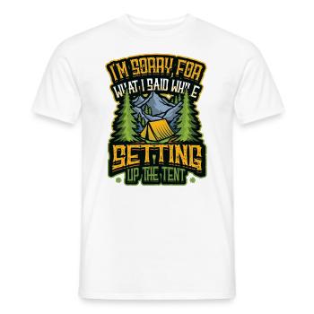 I am sorry for what I said, - Men's T-Shirt - white - Front - AI Model Male 178 dark (178cm)
