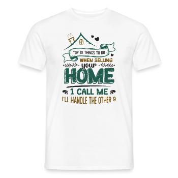 Was Zu Tun Ist, Wenn Sie Ihr Haus Verkaufen - Männer T-Shirt - Weiß - Vorne - AI Model Male 178 dark (178cm)