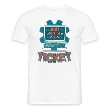 Einfach Ein Ticket Öffnen Help Desk Tech Support - Männer T-Shirt - Weiß - Vorne - AI Model Male 178 dark (178cm)