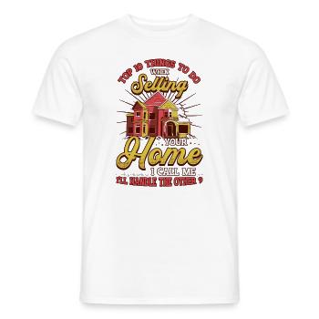 Was Zu Tun Ist, Wenn Sie Ihr Haus Verkaufen - Männer T-Shirt - Weiß - Vorne - AI Model Male 178 dark (178cm)