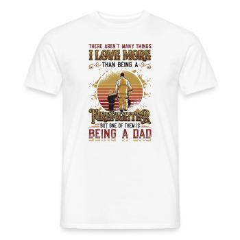Feuerwehrmann Stolz Feuerwehrmann Papa - Männer T-Shirt - Weiß - Vorne - AI Model Male 178 dark (178cm)