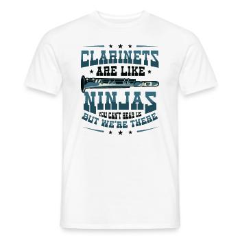 Les clarinettes sont comme des ninjas Marching Band - T-shirt homme - blanc - Devant - AI Model Male 178 dark (178cm)