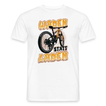 Waden Statt Laden, Mountain Bike, Mtb. - Männer T-Shirt - Weiß - Vorne - AI Model Male 178 dark (178cm)