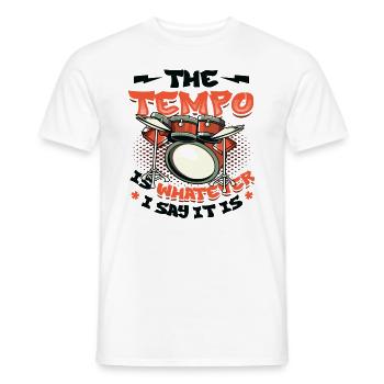 Das Tempo Ist, Was Immer Ich Sage, Es Ist Rockband - Männer T-Shirt - Weiß - Vorne - AI Model Male 178 dark (178cm)