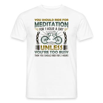 Le cyclisme est ma méditation. - T-shirt homme - blanc - Devant - AI Model Male 178 dark (178cm)