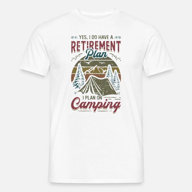 Ruhestandsplan Camping, Ruhestandscamper. - Männer T-Shirt - Weiß