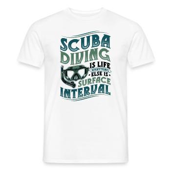 Plongée Life Divers - T-shirt homme - blanc - Devant - AI Model Male 178 dark (178cm)