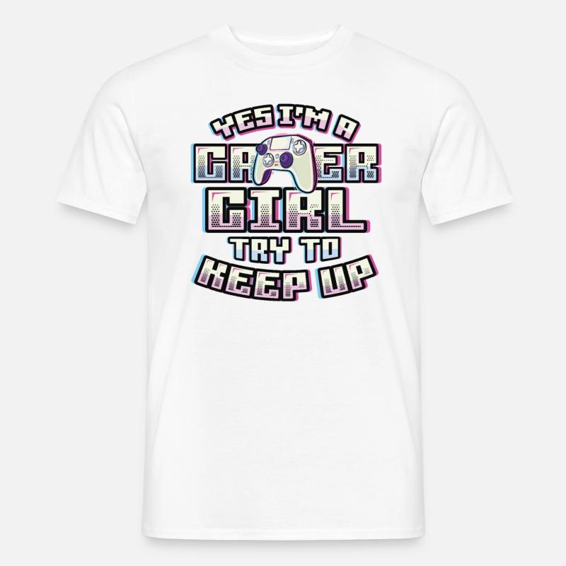 Ja, Ich Bin Ein Gamer-Mädchen. - Männer T-Shirt - Weiß