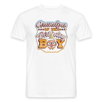 Grand-père du garçon d’anniversaire - T-shirt homme - blanc - Devant - AI Model Male 178 dark (178cm)