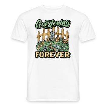 Gardening Forever Gardener - Men's T-Shirt - white - Front - AI Model Male 178 dark (178cm)