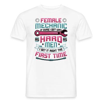 Mécanicien - T-shirt homme - blanc - Devant - AI Model Male 178 dark (178cm)
