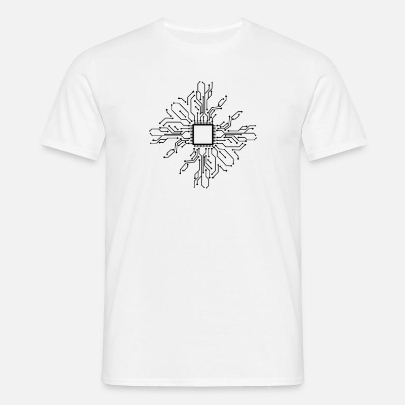 Electronics Technician PCB CPU - Men's T-Shirt - white