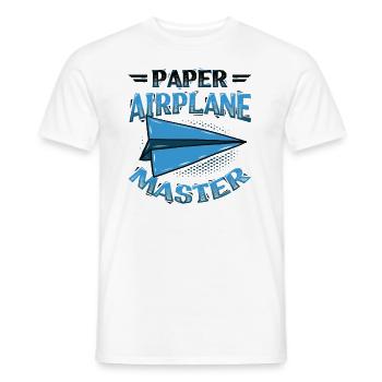 Papierflieger Master. - Männer T-Shirt - Weiß - Vorne - AI Model Male 178 dark (178cm)