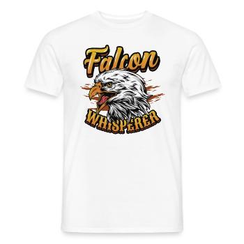 Falcon Whisperer-buzzard. - Men's T-Shirt - white - Front - AI Model Male 178 dark (178cm)