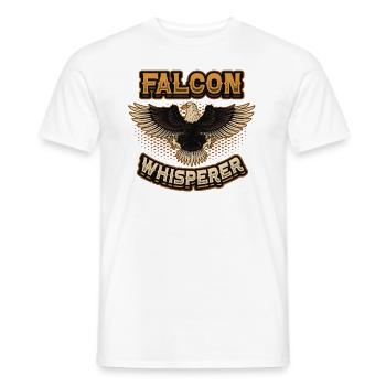 Falcon Whisperer-buzzard. - Men's T-Shirt - white - Front - AI Model Male 178 dark (178cm)