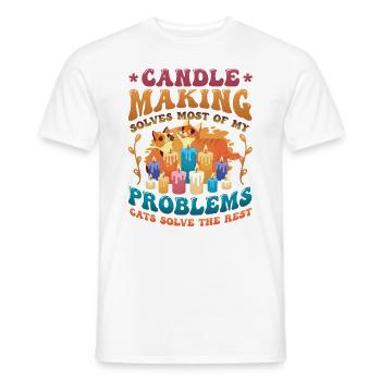 Kerzenherstellung Katzenliebhaber Kerzenmacher - Männer T-Shirt - Weiß - Vorne - AI Model Male 178 dark (178cm)