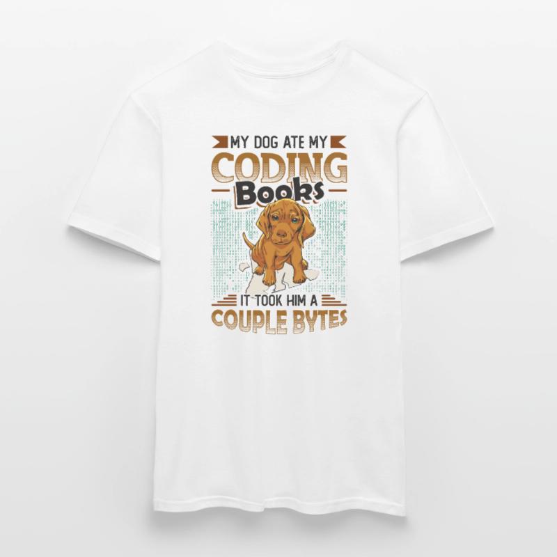 Hund Bytes Code Computer Witz Programmierung Männer T-Shirt