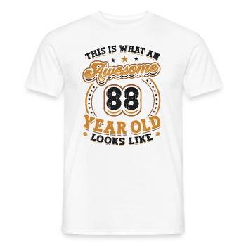 This is what a great 88-year-old looks like. - Men's T-Shirt - white - Front - AI Model Male 178 dark (178cm)