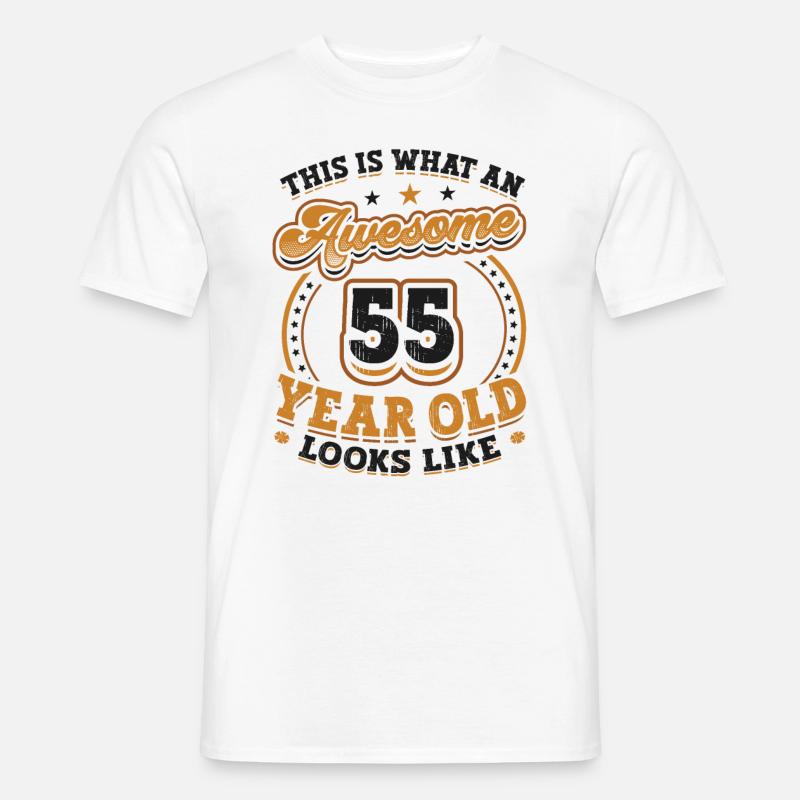 Sådan ser en stor 55-årig ud. - Mænd T-shirt - hvid