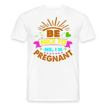 Mère Enceinte Bébé Nourrisson T-shirt Maman - T-shirt homme - blanc - Devant - AI Model Male 178 dark (178cm)