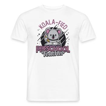 Koala-fied Koala Proud Preschool Teacher - Men's T-Shirt - white - Front - AI Model Male 178 dark (178cm)