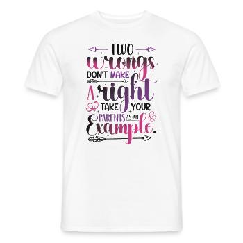 Deux injustices ne font pas un droit. - T-shirt homme - blanc - Devant - AI Model Male 178 dark (178cm)