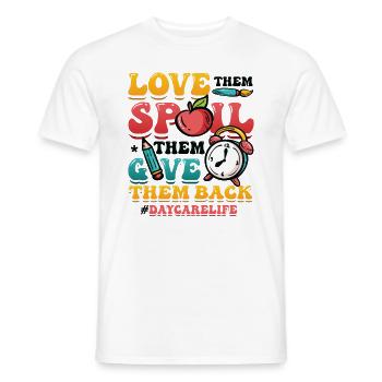 Aimez-les gâtés, elle leur rend Kita-leben - T-shirt homme - blanc - Devant - AI Model Male 178 dark (178cm)