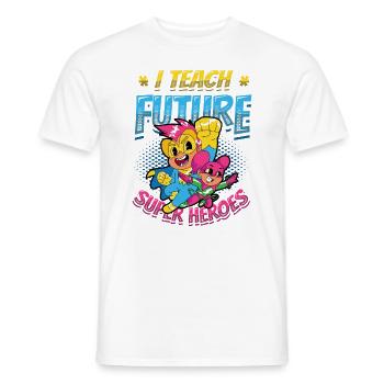 Ich Unterrichte Superhelden - Männer T-Shirt - Weiß - Vorne - AI Model Male 178 dark (178cm)