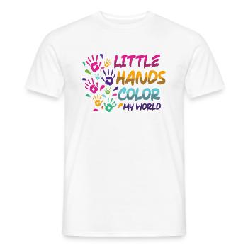Little Hands Color My World Kindergarten Lehrerin - Männer T-Shirt - Weiß - Vorne - AI Model Male 178 dark (178cm)