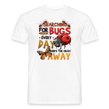 Recherche d’insectes - T-shirt homme - blanc - Devant - AI Model Male 178 dark (178cm)