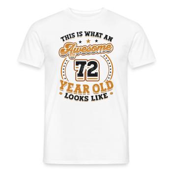 Voilà à quoi ressemble un grand homme de 72 ans. - T-shirt homme - blanc - Devant - AI Model Male 178 dark (178cm)