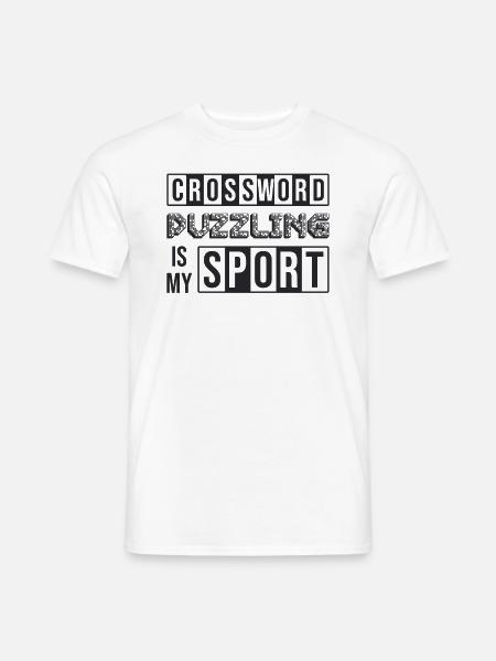 Krydsord er min sport - Mænd T-shirt - hvid