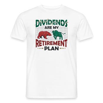 Les dividendes sont mon plan de retraite - T-shirt homme - blanc - Devant - AI Model Male 178 dark (178cm)