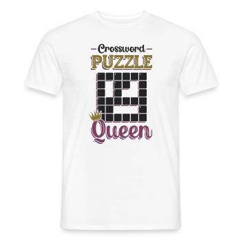 Crossword Puzzle Queen Crossword Puzzle Puzzle - Men's T-Shirt - white - Front - AI Model Male 178 dark (178cm)