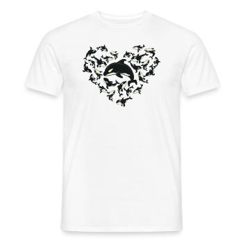 Whale lovers, orca.. - Men's T-Shirt - white - Front - AI Model Male 178 dark (178cm)