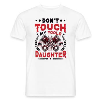 Ne touchez pas à mes outils - T-shirt homme - blanc - Devant - AI Model Male 178 dark (178cm)