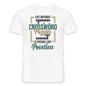 Amateurs de mots croisés, Mots croisés - T-shirt homme - blanc - Devant - AI Model Male 178 dark (178cm)