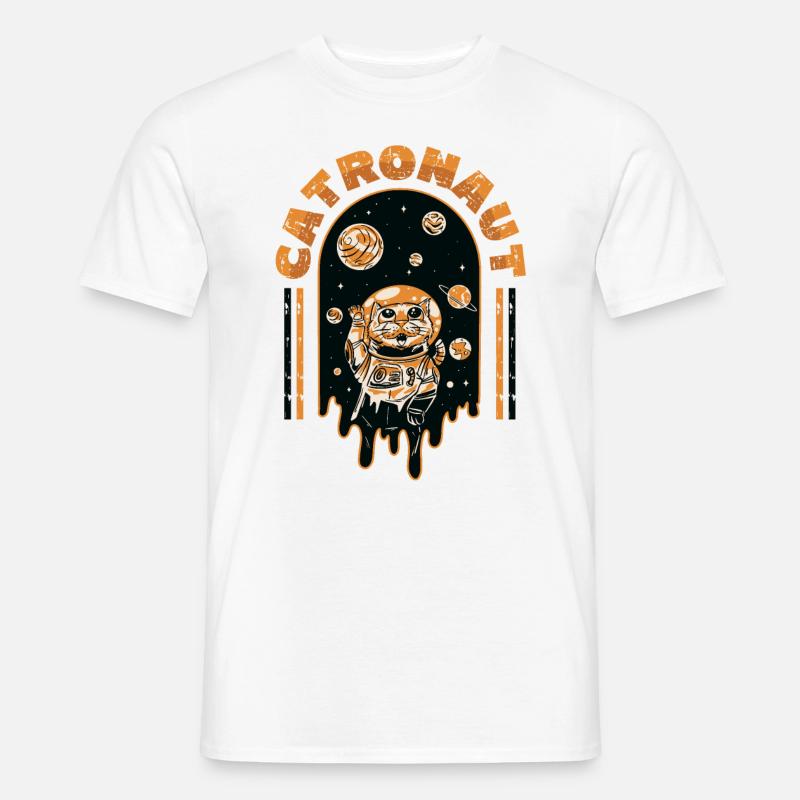 Catronaut Katze Astronaut Katze - Männer T-Shirt - Weiß