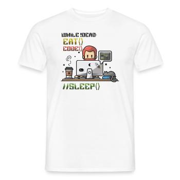 Programmeur,Programmeur informatique,Blague - T-shirt homme - blanc - Devant - AI Model Male 178 dark (178cm)