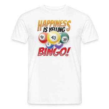 Glück Ist Schreiendes Bingo - Männer T-Shirt - Weiß - Vorne - AI Model Male 178 dark (178cm)