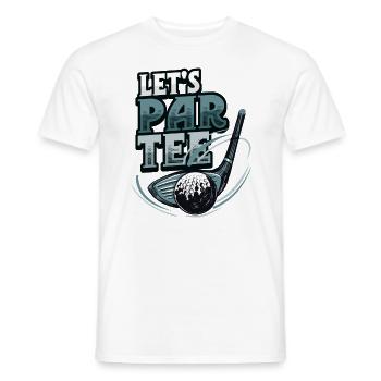 Lets Par Tee Golfer Funny Golf Club - Männer T-Shirt - Weiß - Vorne - AI Model Male 178 dark (178cm)