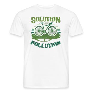Polution Solution Umweltschutz Radfahren - Männer T-Shirt - Weiß - Vorne - AI Model Male 178 dark (178cm)